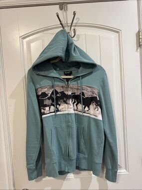 Wrangler Retro Light Seafoam Green Zip Hoodie